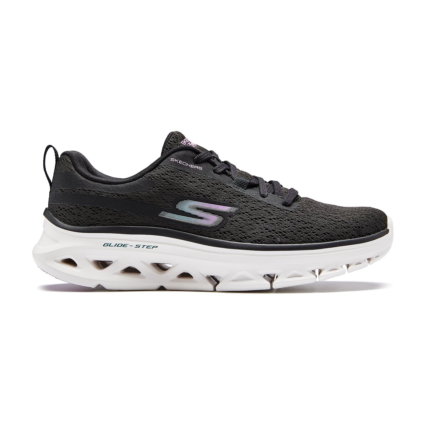 Skechers Glide Step flex Go Run Black Womens cushion Shoes
